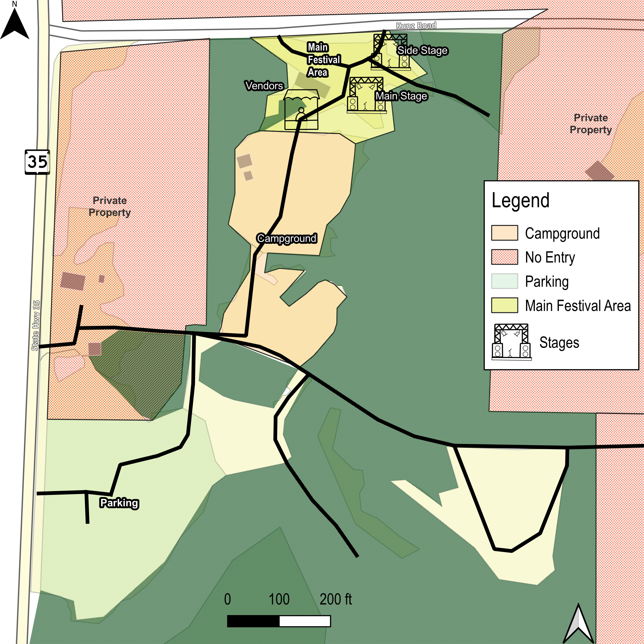 General Map of Squashfest Area